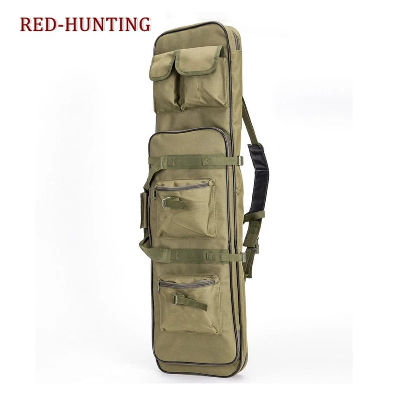 80cm 95cm 115cm Tactical Double Rifle Carry Backpack Tan Hunting Duel Gun Handbag Integrated Pistol Gun Cases Free Shipping