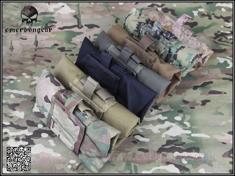 New EMERSON Large Capacity Waist Molle  Tactical Airsoft Paintball Hunting Folding Mag Recovery Dump Pouch Hunting Bags