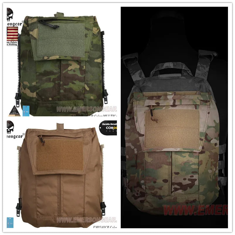 Emersongear-Tactical Pack Zip-on Panel Leapable Plate Carrier, Back Bag, Hydration Carrier for FPC, NLPC, LPC 2.0 MVS Vest