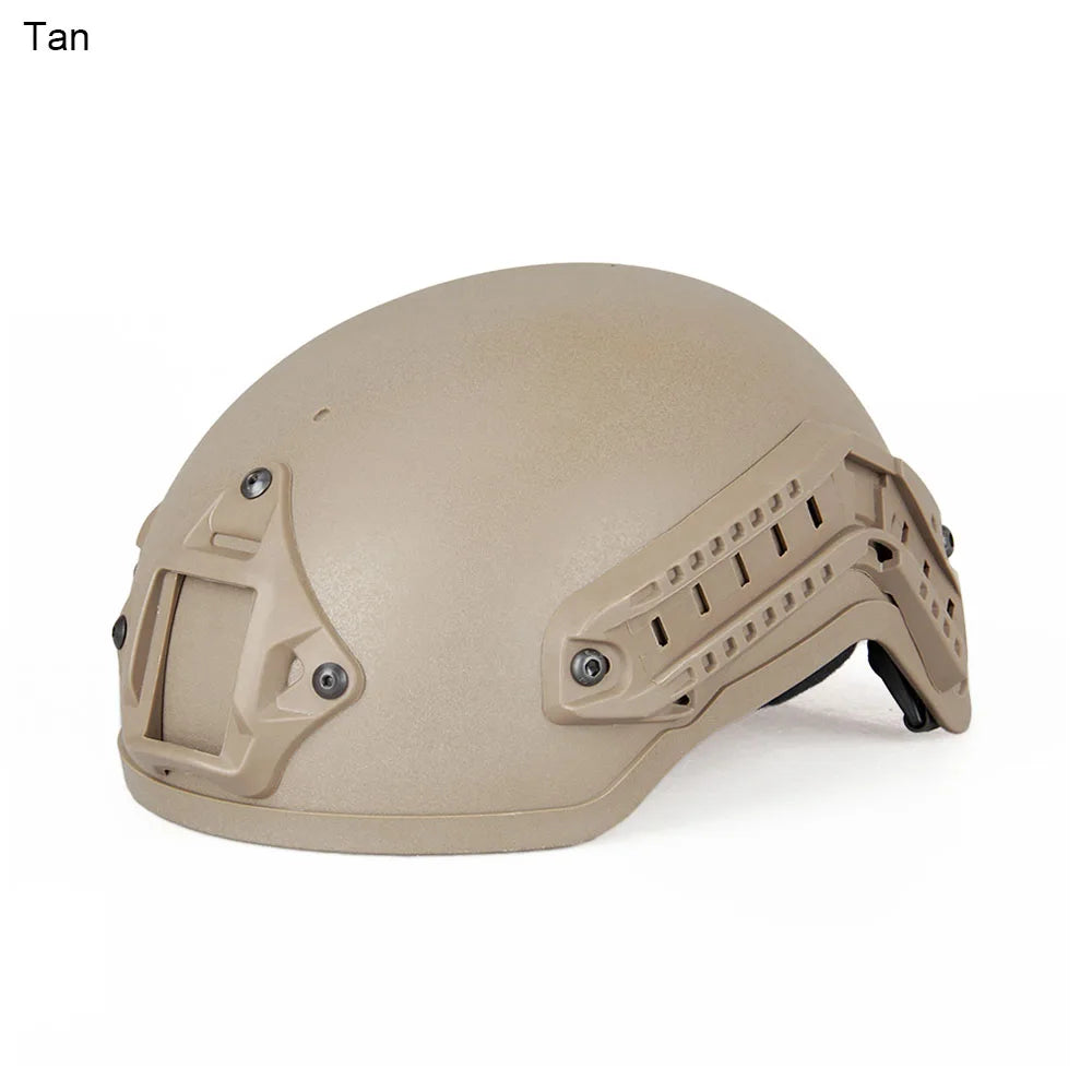 Tactical Airsoft Helmet With NVG Night Vision Mount And Side Rail Army Helmet For Outdoor Hunting Paintball Accessory PP9-0019