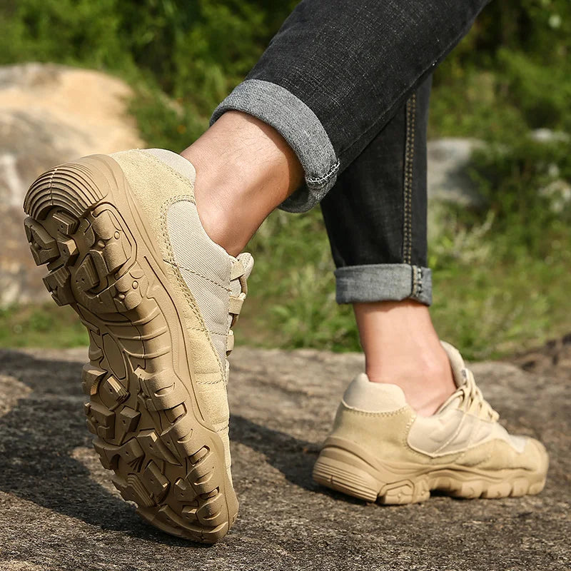 Outdoor Men Hiking Shoes Waterproof Breathable Tactical Combat Army Boots Desert Training Sneakers Anti-Slip Trekking Shoes
