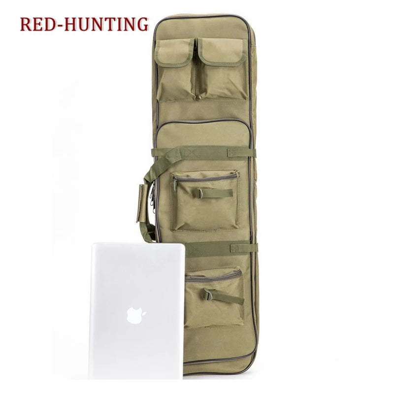 80cm 95cm 115cm Tactical Double Rifle Carry Backpack Tan Hunting Duel Gun Handbag Integrated Pistol Gun Cases Free Shipping