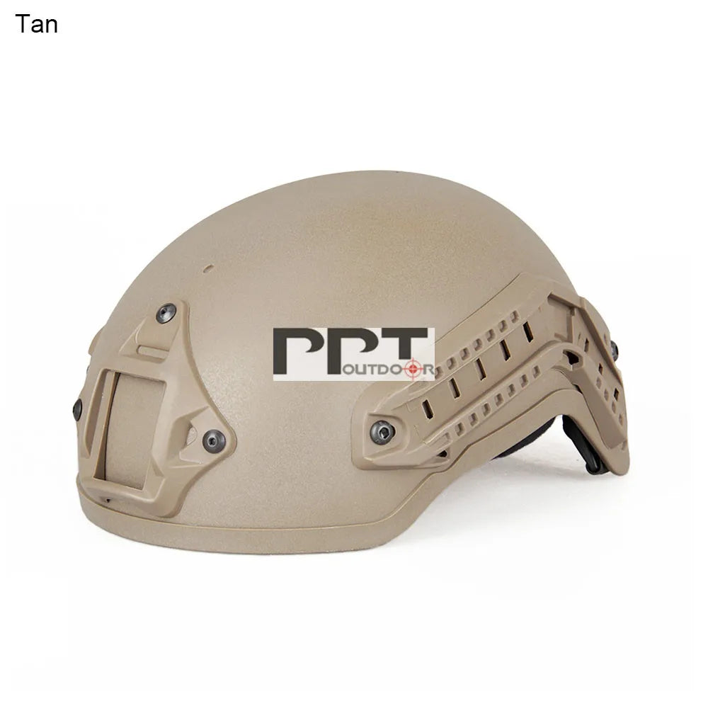 Tactical Airsoft Helmet With NVG Night Vision Mount And Side Rail Army Helmet For Outdoor Hunting Paintball Accessory PP9-0019
