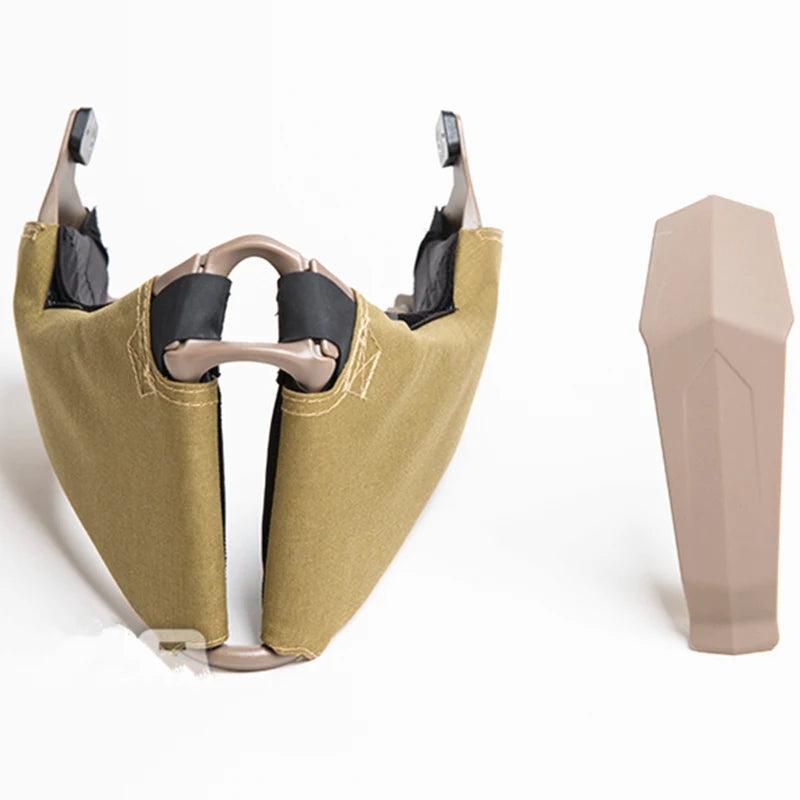 Mandible Tactical Guide Rail Connection Half Face Mask for OC Highcut Helmet