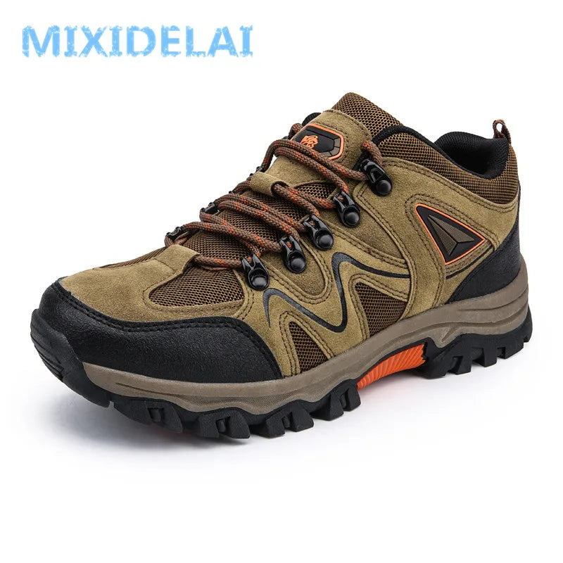 MIXIDELAI 2026 New Brand Spring Fashion Outdoors Sneakers Breathable Men's Shoes Mens Combat Desert Casual Shoes Plus Size 36-47