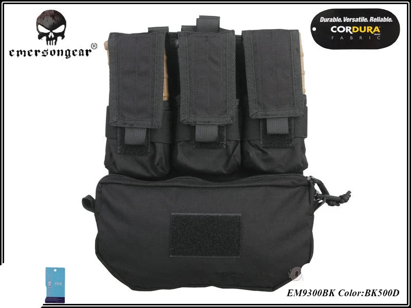 EmersonGear Assault Back Panel Tactical MOLLE Vest Ammo Carrier Pouch Set Panel FOR Hunting Vests