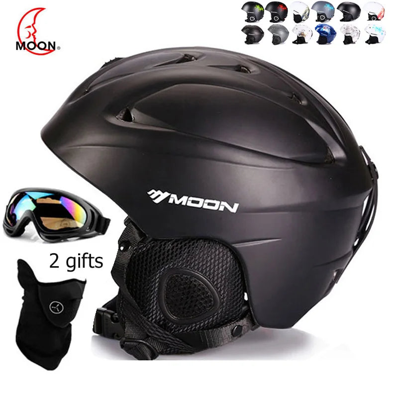 MOON Hot Sale Ski Helmet Integrally-molded Skiing Helmet For Adult and Kids Snow Helmet Safety Skateboard Ski Snowboard Helmet