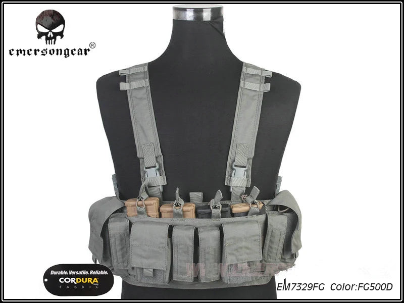 EmersonGear MF Style UW IV Chest Rig  500D Molle Tactical Vest with Multi-pockets for EDC Tools Flashlight Torch BBs Patches