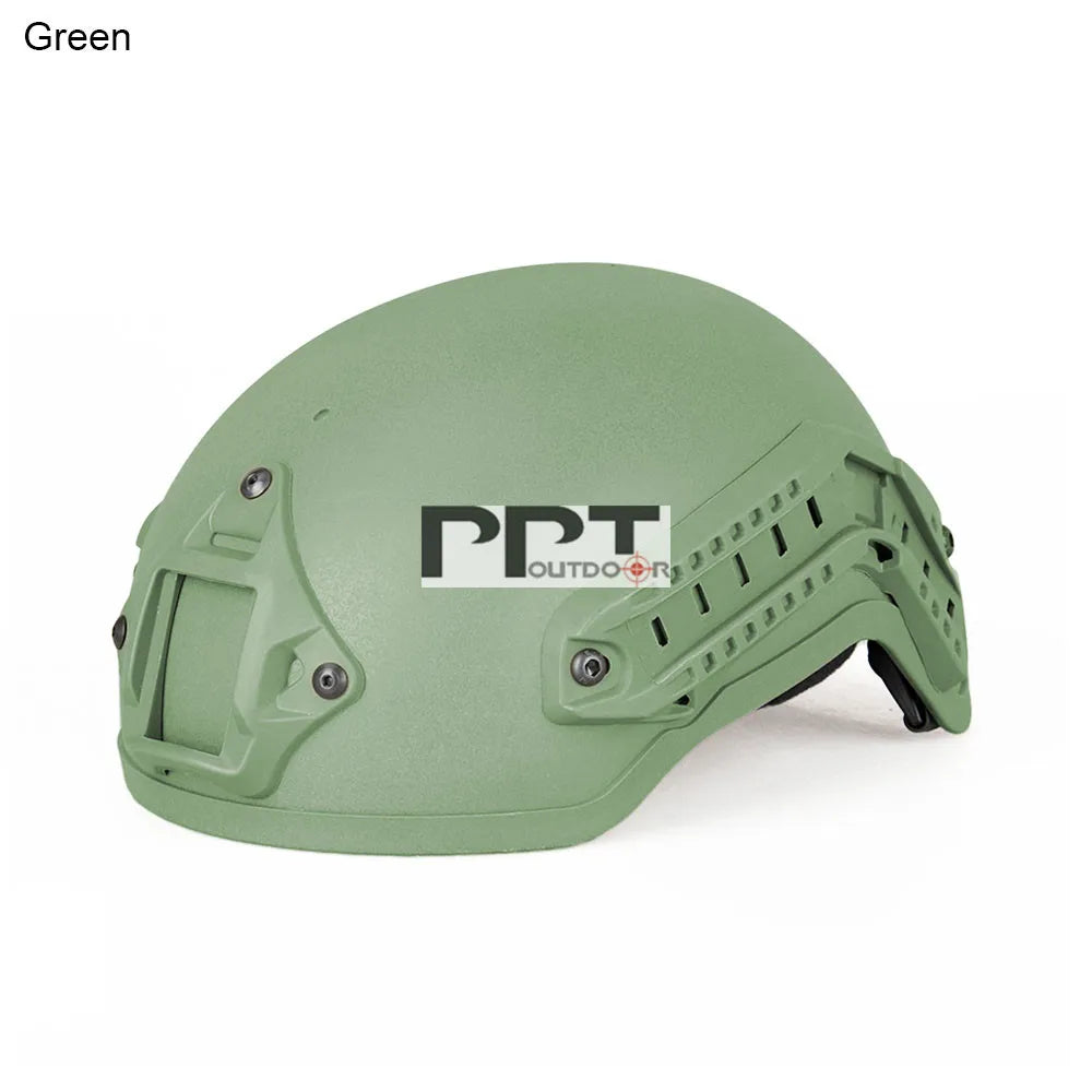 Tactical Airsoft Helmet With NVG Night Vision Mount And Side Rail Army Helmet For Outdoor Hunting Paintball Accessory PP9-0019