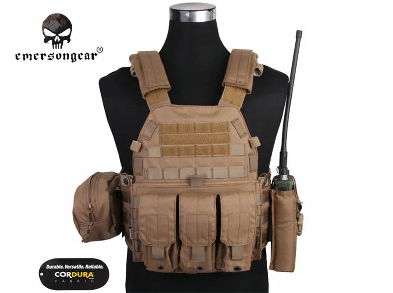 EMERSON GEAR LBT6094A Style Vest with Pouches Airsoft Painball Combat Gear EM7440F AOR2