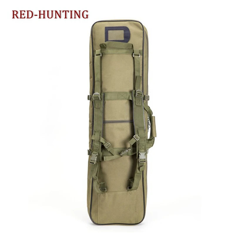 80cm 95cm 115cm Tactical Double Rifle Carry Backpack Tan Hunting Duel Gun Handbag Integrated Pistol Gun Cases Free Shipping