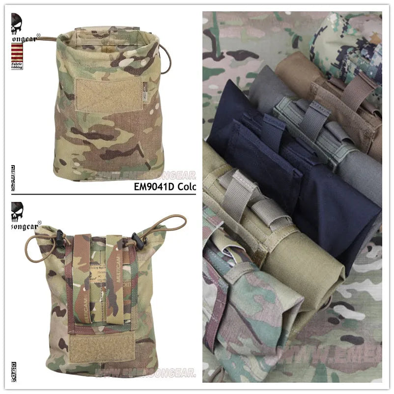 New EMERSON Large Capacity Waist Molle  Tactical Airsoft Paintball Hunting Folding Mag Recovery Dump Pouch Hunting Bags