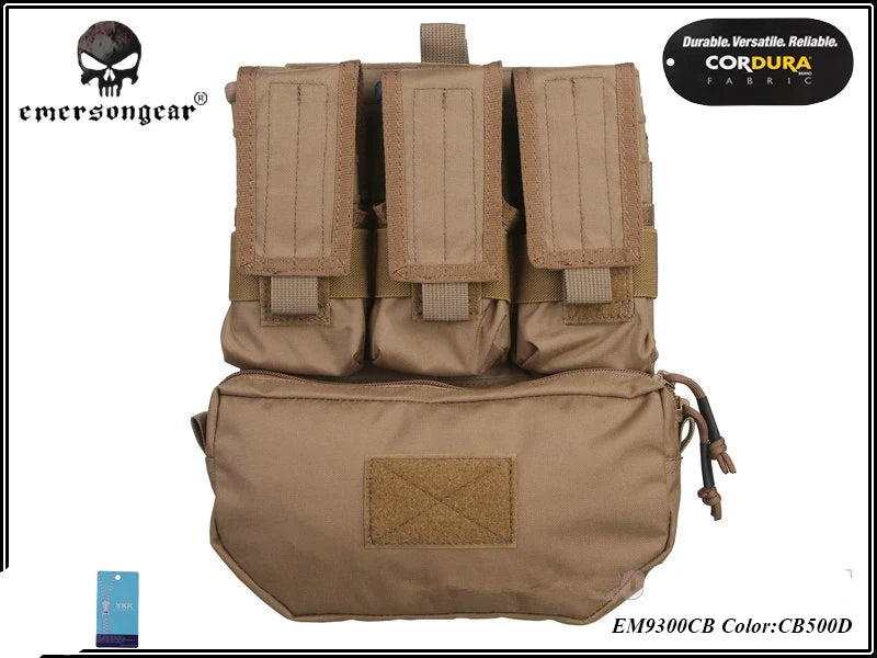 EmersonGear Assault Back Panel Tactical MOLLE Vest Ammo Carrier Pouch Set Panel FOR Hunting Vests