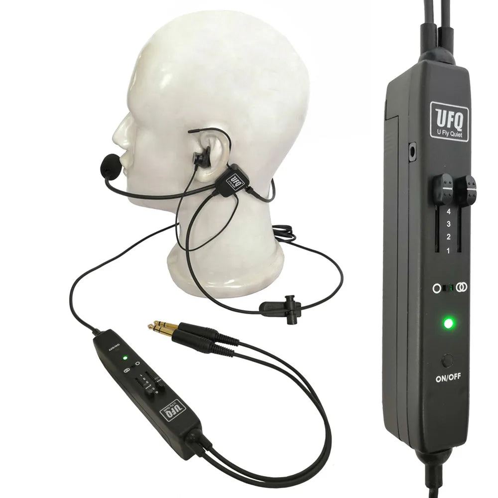 UFQ ANR L2 Hi-Lite in Ear Aviation Headset-Compare to bose Proflight only 175g Super Light great ANR performance