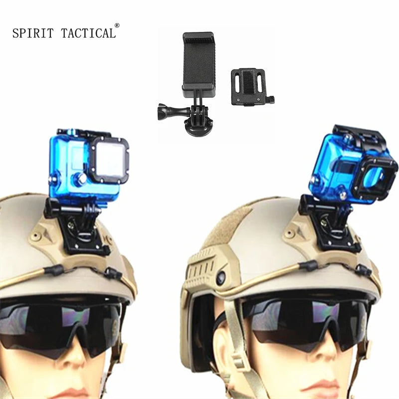 NVG Mount Base Connector Adapter, Tactical Helmet Accessories, Fixed Mount for Mobile Phone, Gopro Hero 1, 2, 3, 4 Camera
