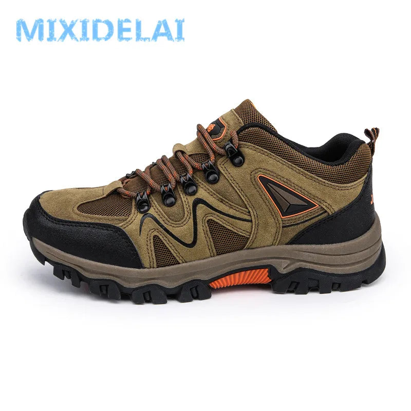 MIXIDELAI 2026 New Brand Spring Fashion Outdoors Sneakers Breathable Men's Shoes Mens Combat Desert Casual Shoes Plus Size 36-47