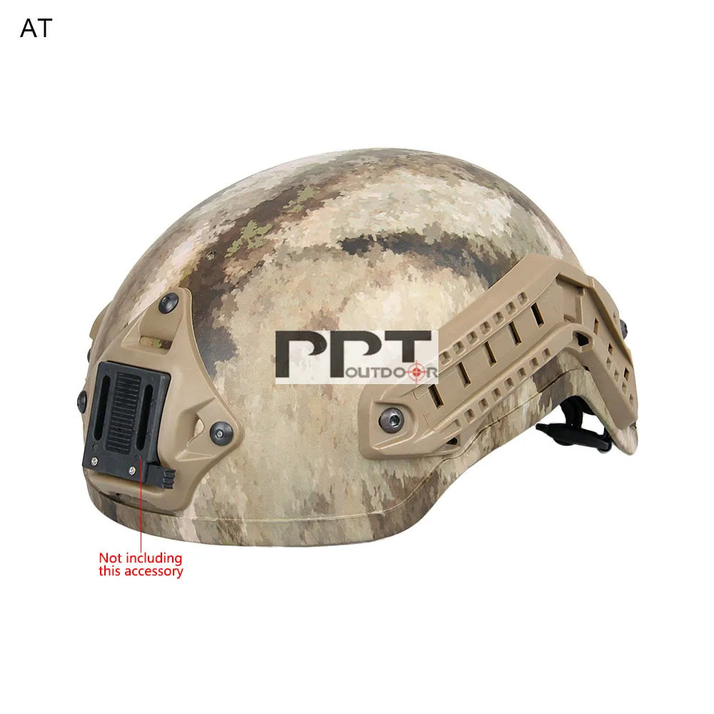 Tactical Airsoft Helmet With NVG Night Vision Mount And Side Rail Army Helmet For Outdoor Hunting Paintball Accessory PP9-0019