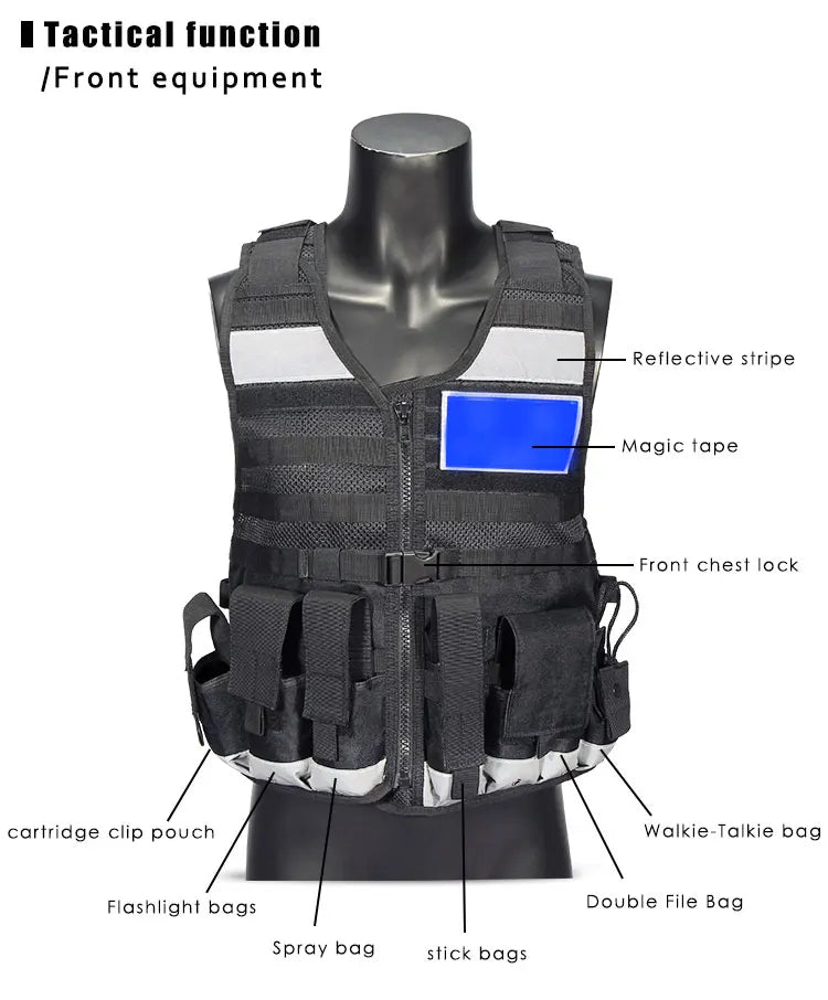 Hi-Vis Stab-Resistant Tactical Vest with MOLLE Attachments