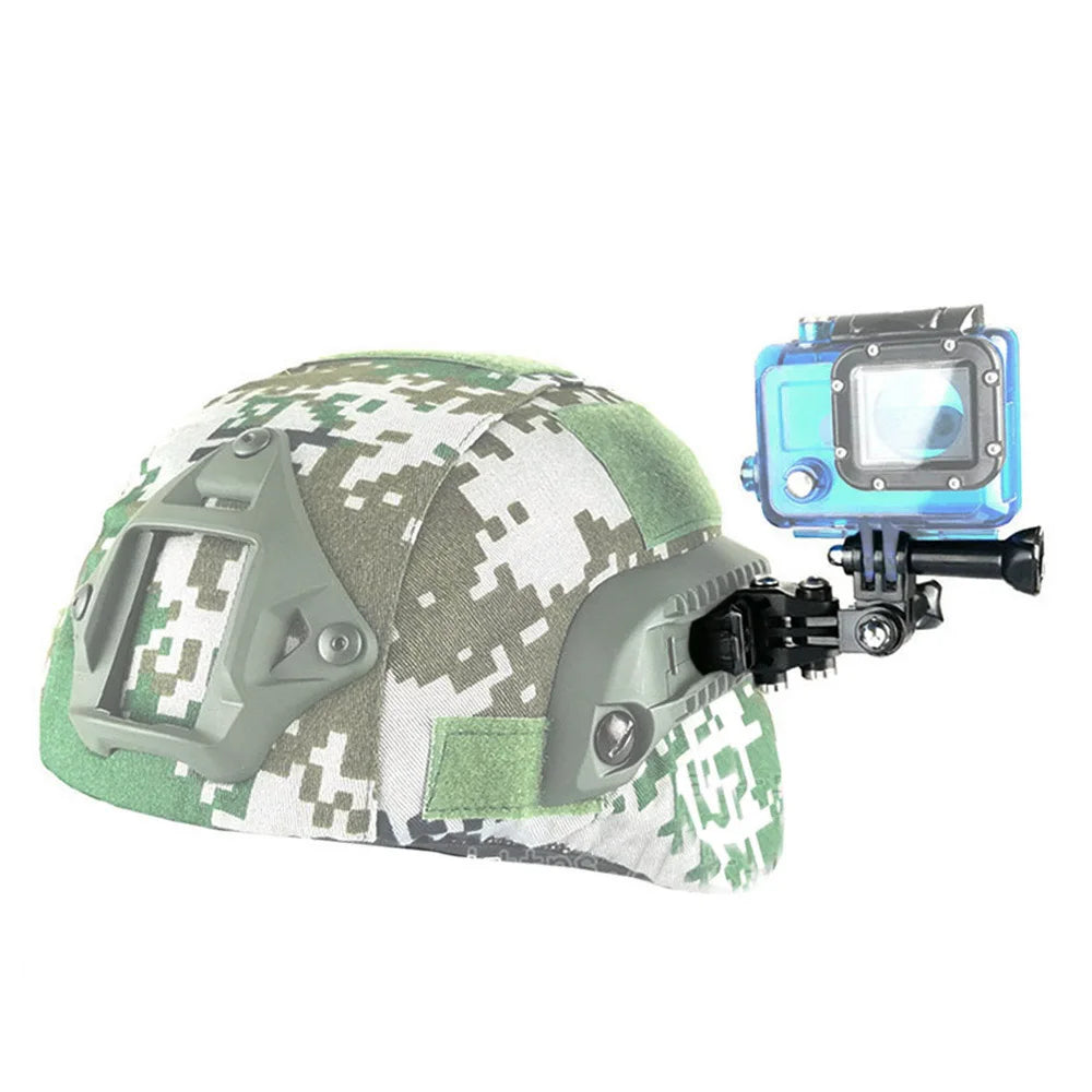 Tactical Helmet Camera Mount ARC Side Guide Rail Mount Fixed Mount For Gopro HD Hero 1- 5 Action Camera Multi-angle Adjustable