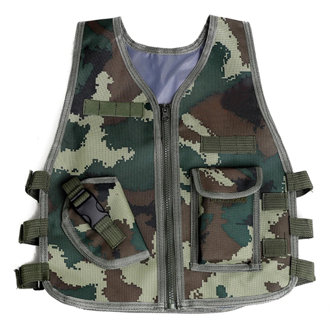 Children Level 3 Tactical Vest CS Protective Vest for Teens Outdoor Hunting Combat Accessories for Nerf Event Summer