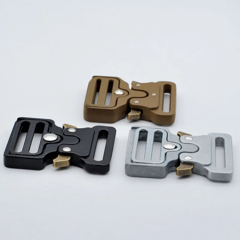 25-50mm Quick Side Alloy Release Buckle Outdoor Tactics Belt Strap Webbing Adjustment Buckle DIY Clothing Outdoor Accessory