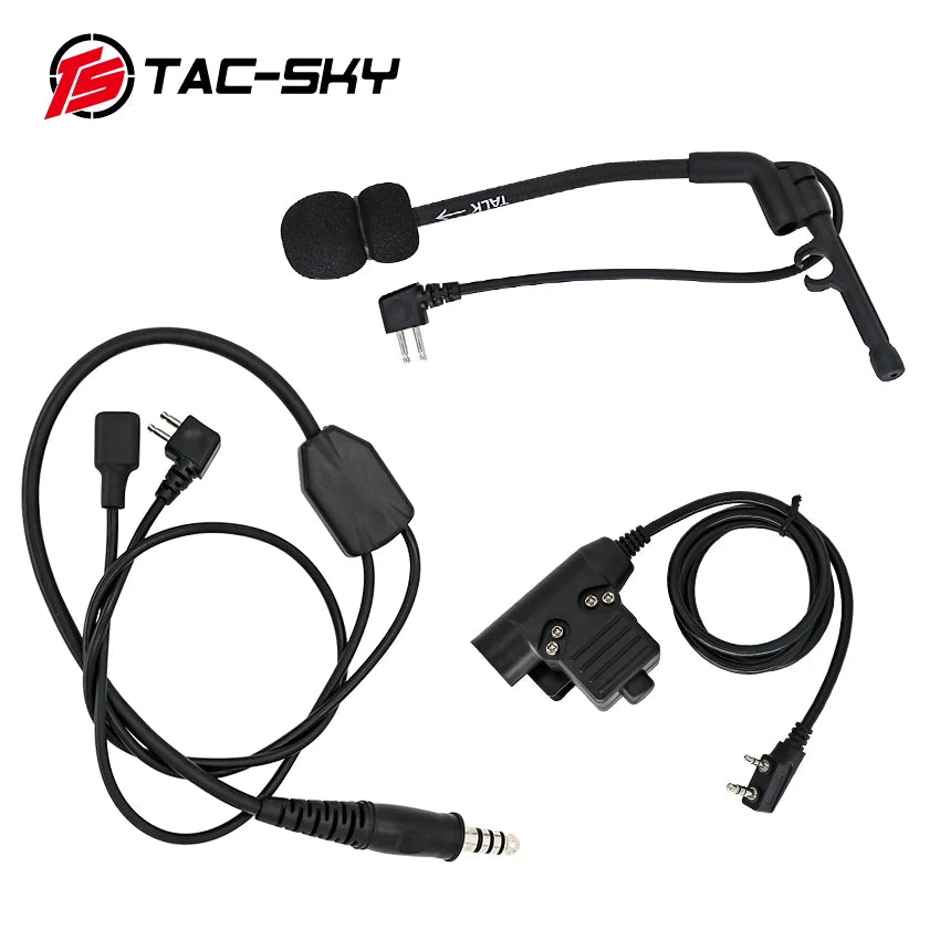 Tactical Y Cable Set With U94 Or PCLTOR PTT Suitable For COMTA I II III XPI Headset Tactical Airsoft Headset