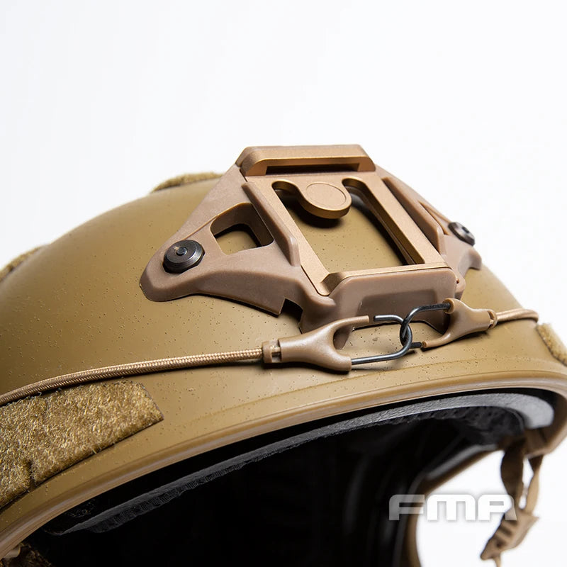 Tactical Caiman Ballistic Helmet with Cuttlefish Wilcox L4, Aviation Aluminum CNC Core Frame, NVG Shroud Rail, Space Hunting