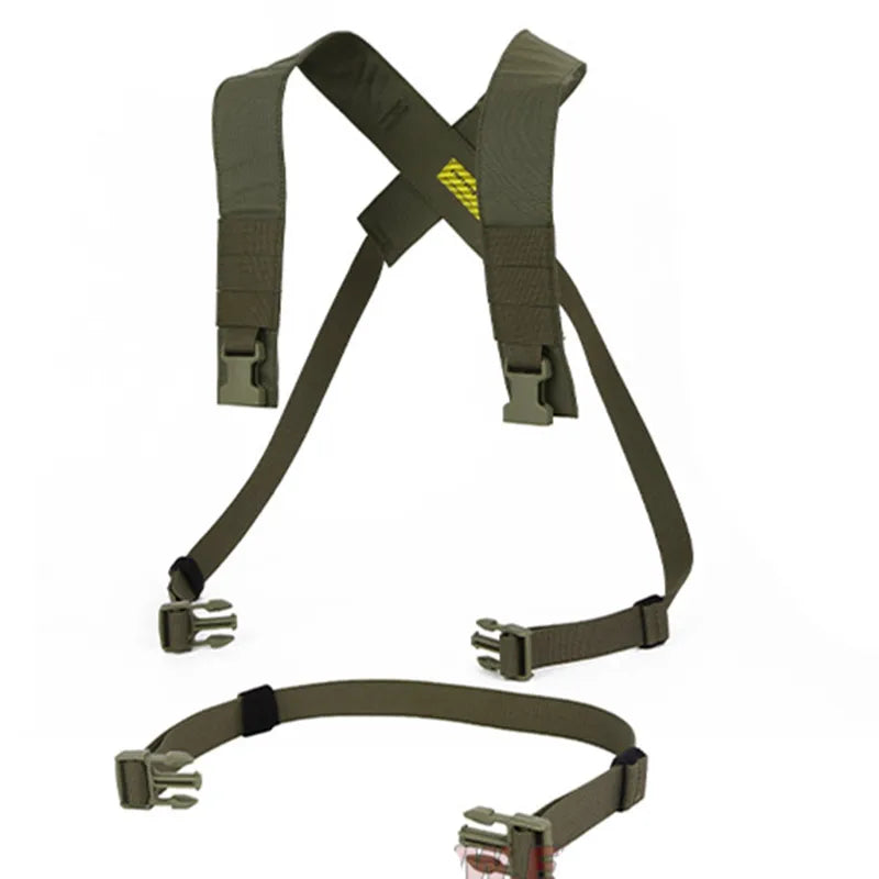 EMERSONG D3CRM Tactical Chest Rig X-Harness Kit with Back Chest Strap - Functional Paintball Combat Army Harness