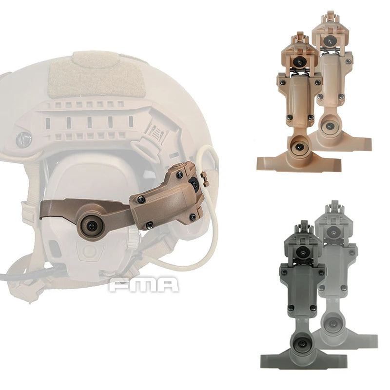 Fast Helmet Earphone Bracket Ops-Core AMP HELMET RAIL MOUNT KIT  Tactical Noise Reduction Ear Connector