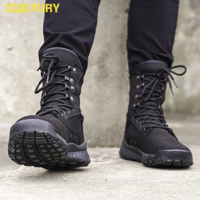 2025 summer mesh breathable 07 ultra-light men's high help special forces tactical combat boots