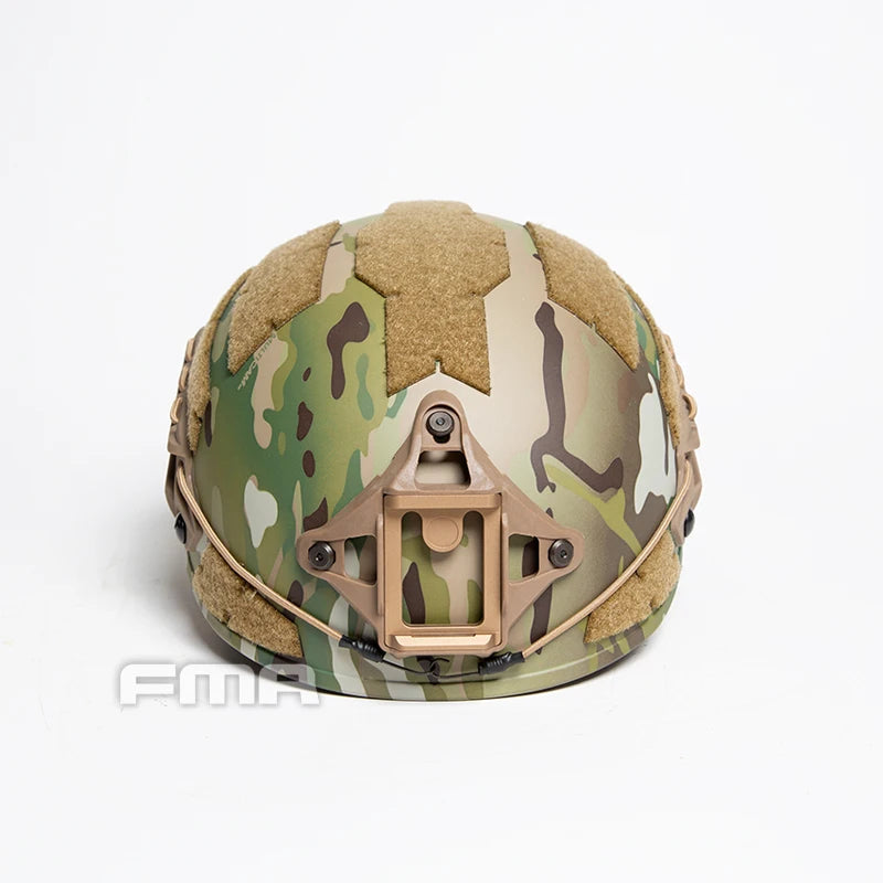 Tactical Caiman Ballistic Helmet with Cuttlefish Wilcox L4, Aviation Aluminum CNC Core Frame, NVG Shroud Rail, Space Hunting