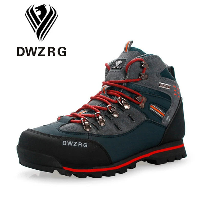 Men Hiking Shoes Waterproof Leather Shoes Climbing & Fishing Shoes New Popular Outdoor Shoes Men High Top Winter Boots