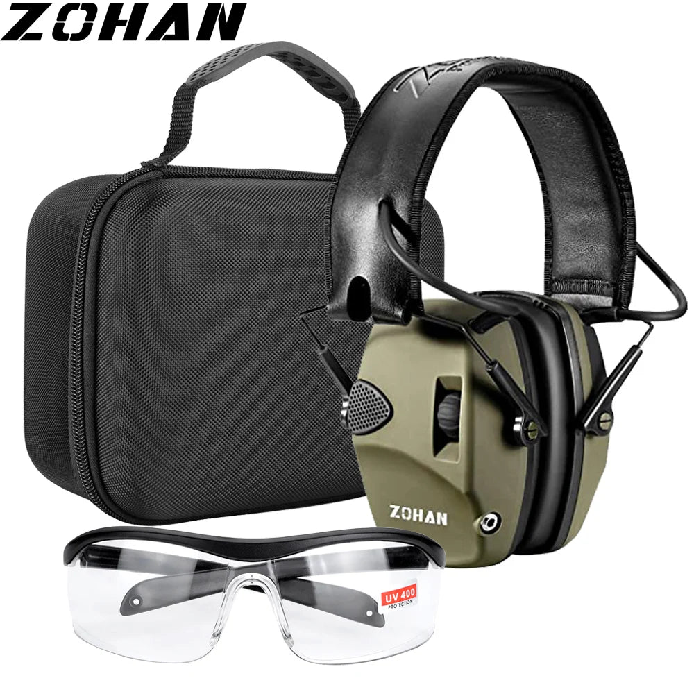 ZOHAN Earmuffs Active Headphones for Shooting Electronic Hearing Protection Ear Protect Noise Reduction Active Hunting Headphone