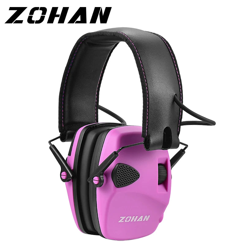 ZOHAN Electronic Hearing Protection Shooting Earmuffs Ear Protection Hunting Protective Anti-noise Headphone for Women Ear Muff