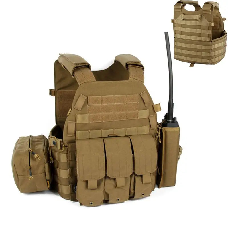 Tactical Vest Adjustable Shoulder Strap Nylon Hunting Vest Outdoor Sport Shooting Airsoft Accessories