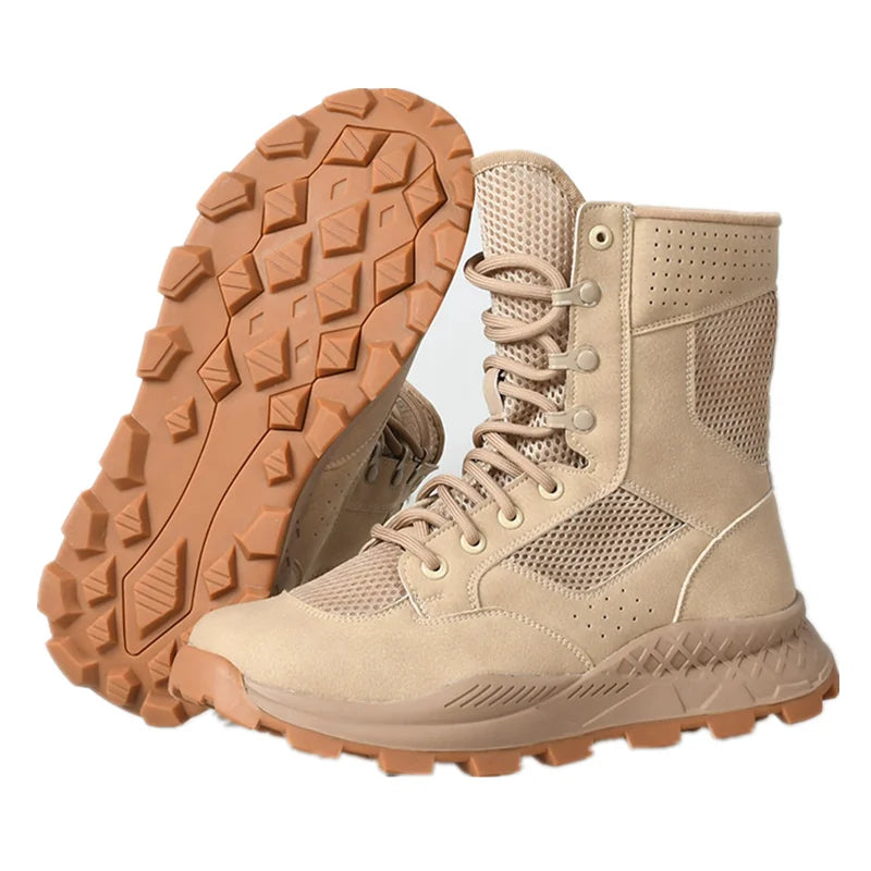 Summer Mesh Training Boots Ultralight Non-slip Wear-resistant Breathable Outdoor Hiking Climbing Shoe Men Boot