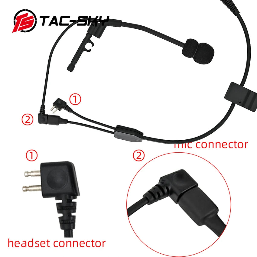Tactical Y Cable Set With U94 Or PCLTOR PTT Suitable For COMTA I II III XPI Headset Tactical Airsoft Headset