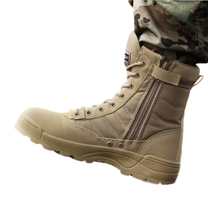 2026 Genuine Summer Tactical Army Fans High Help Desert Combat Boots Tactics SWAT Outdoor Men's Climbing Shoes