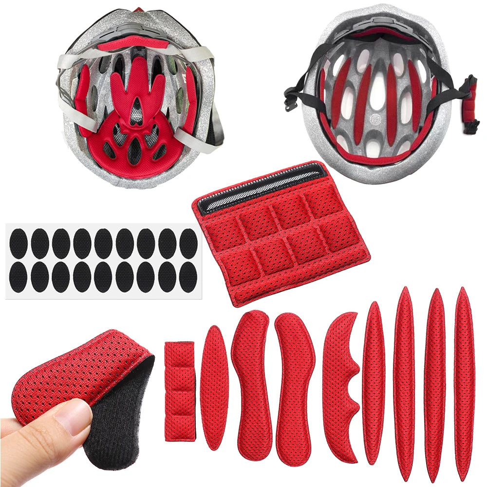 Helmet Inner Sealed Sponge Padding Kits  Replacement Motorcycle Bicycle Cycling Helmet Universal Foam Pads Set