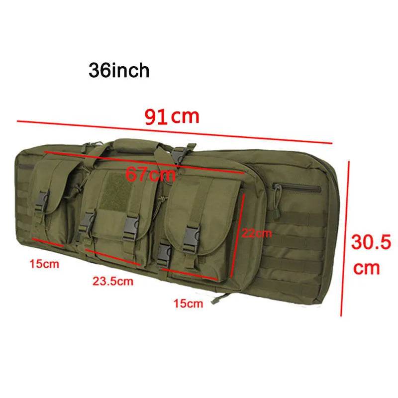 Tactical 36'' 90cm Double Rifle Bag Case for M4 Ak47 AR 15 Carbine Backpack Shooting Shotgun  Bag Hunting Accessories