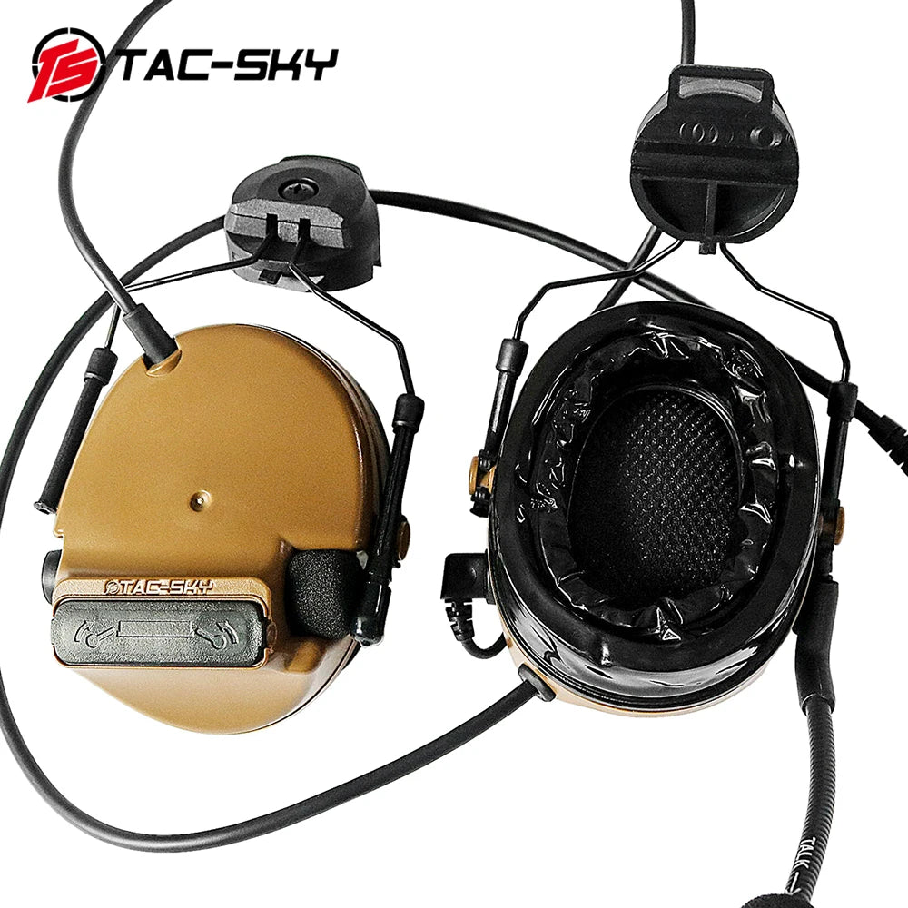 COMTA TAC-SKY Comta Iii Helmet Fast Track Bracket Version Silicone Earmuffs Noise Reduction Pickup Tactical Headset