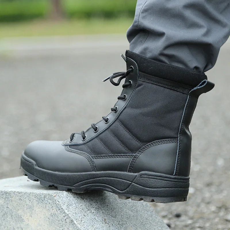 Training Boots Men Women Outdoor Hunting Hiking Climbing Non-Slip Breathable  Leather High Shoes 35 46