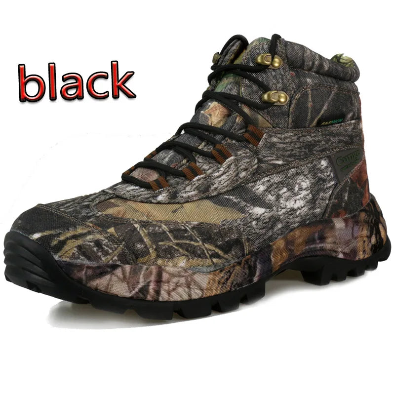 Outdoor Camouflage Hunting Boots Men's Mountaineering Hiking Shoes Waterproof Non-slip Training Tactical Boots
