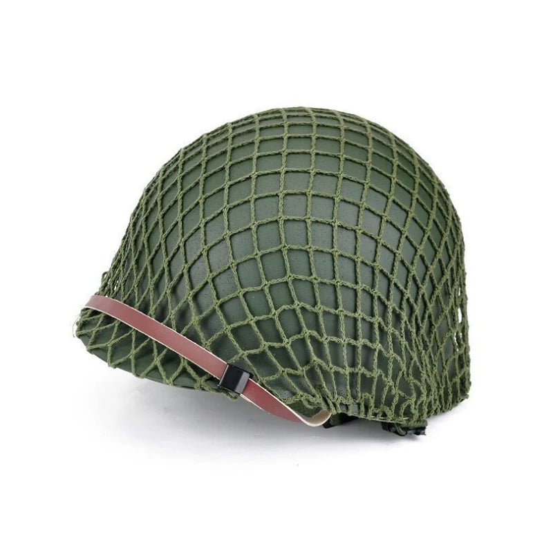 Military Steel M1 Helmet Tactical US Army Replica Protective Helmets WWII WW2 Outdoor CS Paintball Green Steel Helmet