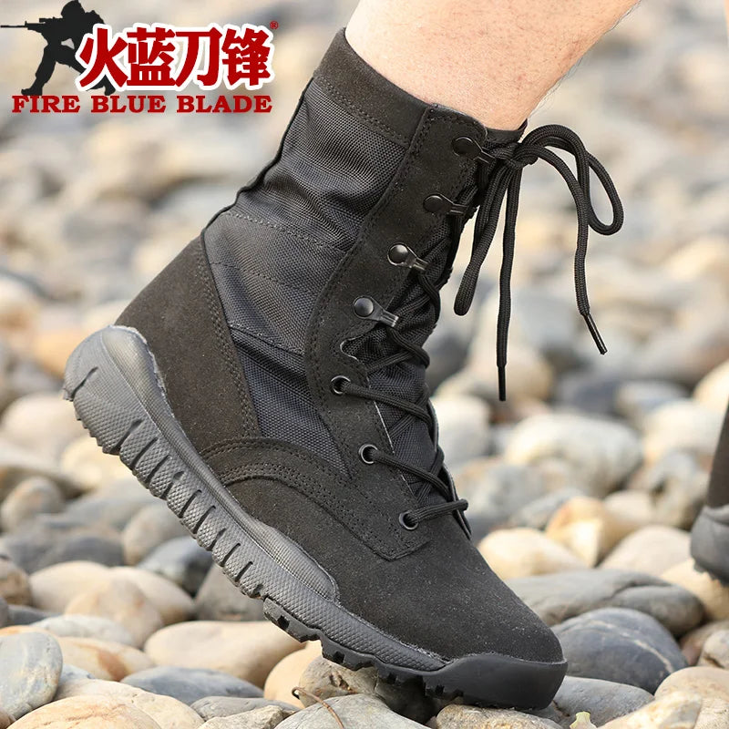 Ultra Light 07 Operational Men's Canvas Operational Shock Absorbing  High Help Special Boots
