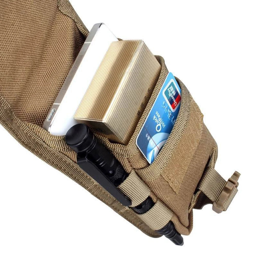 Tactical Double-layer Phone Pouch Hunting Camouflage Molle Bags Outdoor Hunting Molle Fanny Bag Waist Bag Outdoor Sport Bag