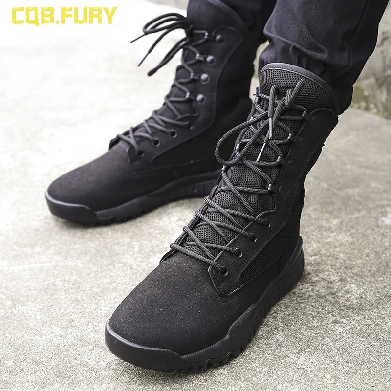 2025 summer mesh breathable 07 ultra-light men's high help special forces tactical combat boots
