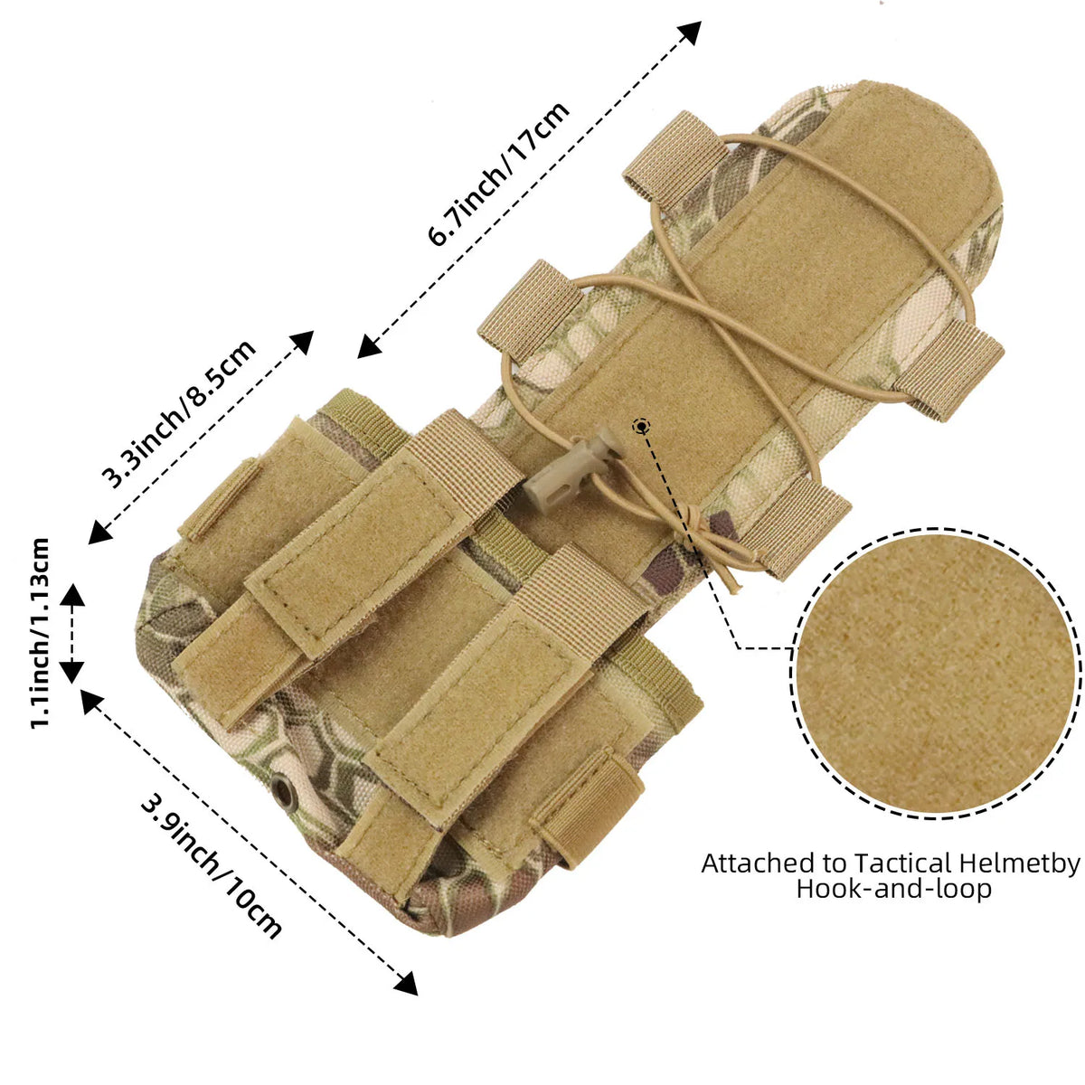BOOIU Tactical Helmet Battery Pouch MK2 Counterweight Pack Fast Helmet Militar Airsoft Battery Pack Hunting Helmet Accessories