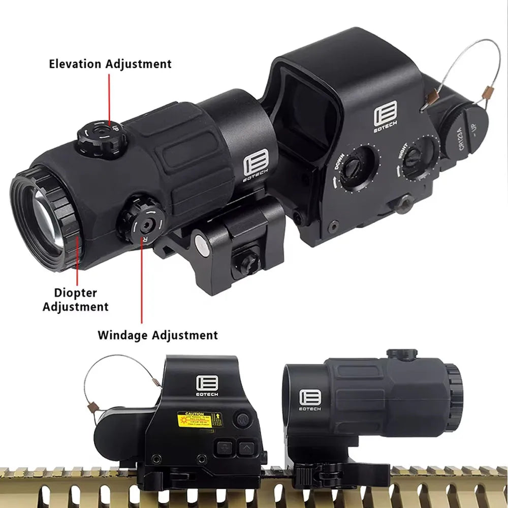 EOTECH EXPS3 XPS3 Optic Green Red Dot Holographic+3X 5X Magnifier G33 G43 G45 558 551 552 553 + Unity Fast Mount For 20mm Rail