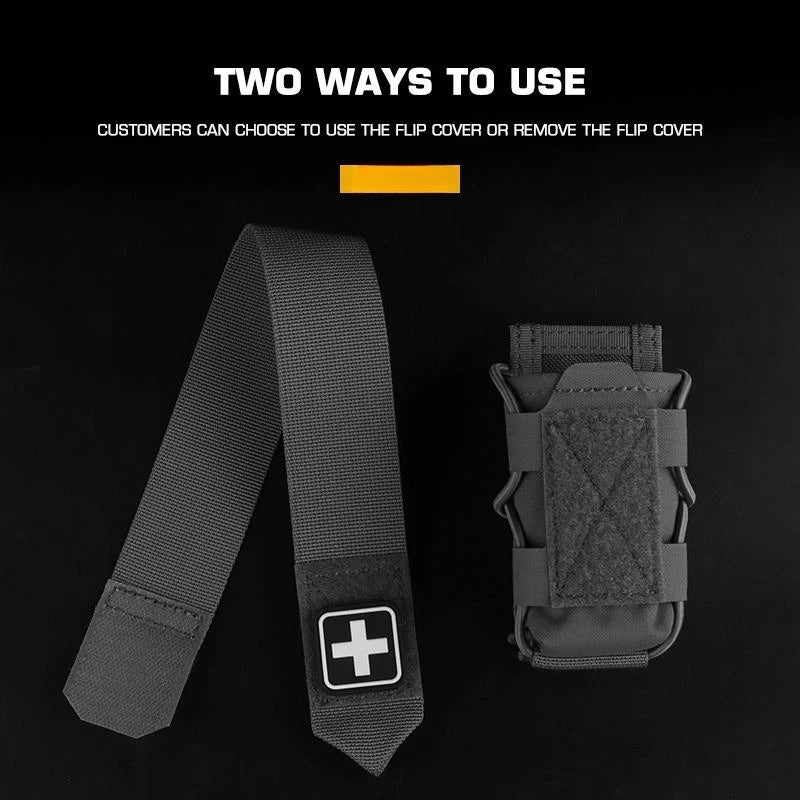 Universal Tourniquet Pouch Split Design Micro Trauma Outdoor First Aid Kit Flip-top Type Adapt To Belt Plate Carrier